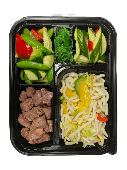 Bentobox gebakken beef`