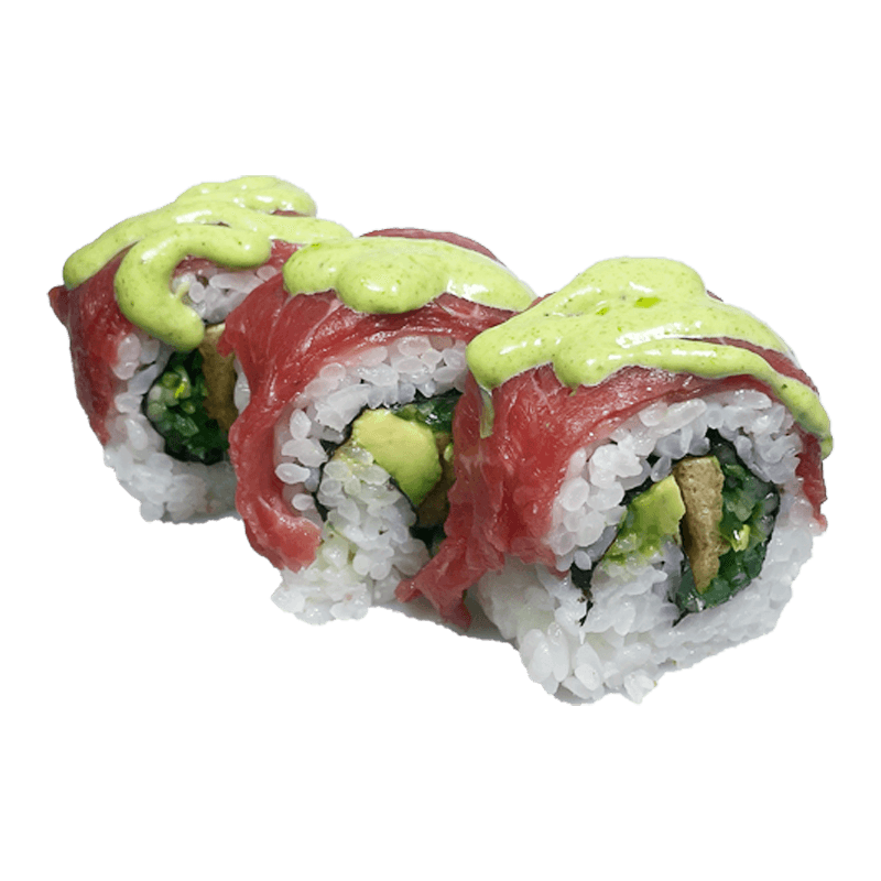 35. Smoked beef roll maki